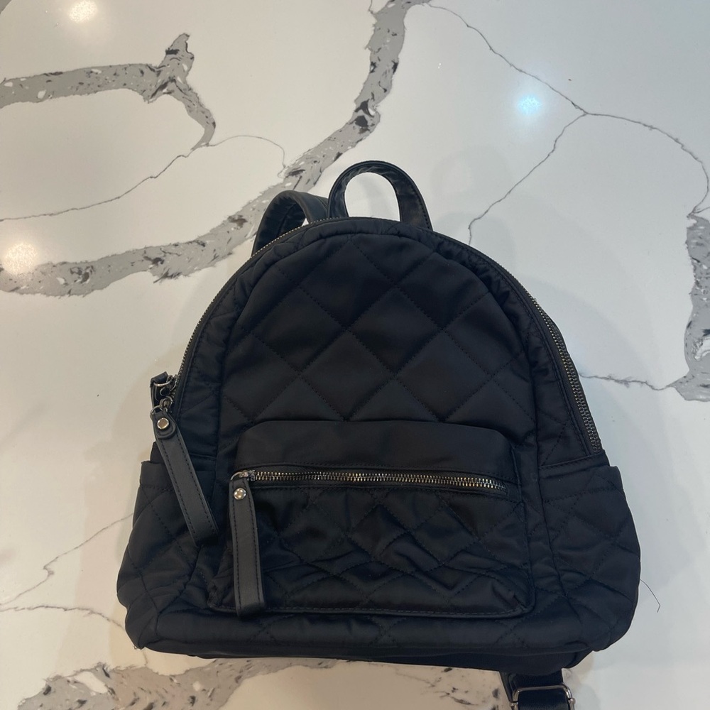 Sol and Selene Black Quilted Backpack